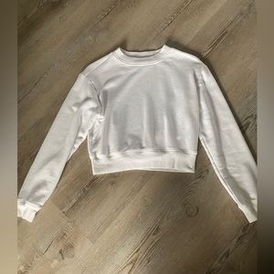 Cropped white sweater